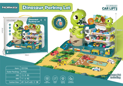 Dinosaur Mountain Track Car Adventure Aparcamiento Juguete para niños de 3 a 4 años 