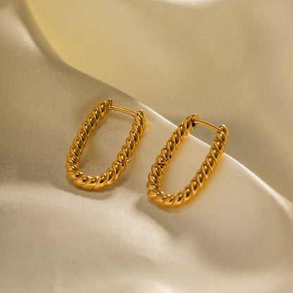 Symmetrical braided earrings