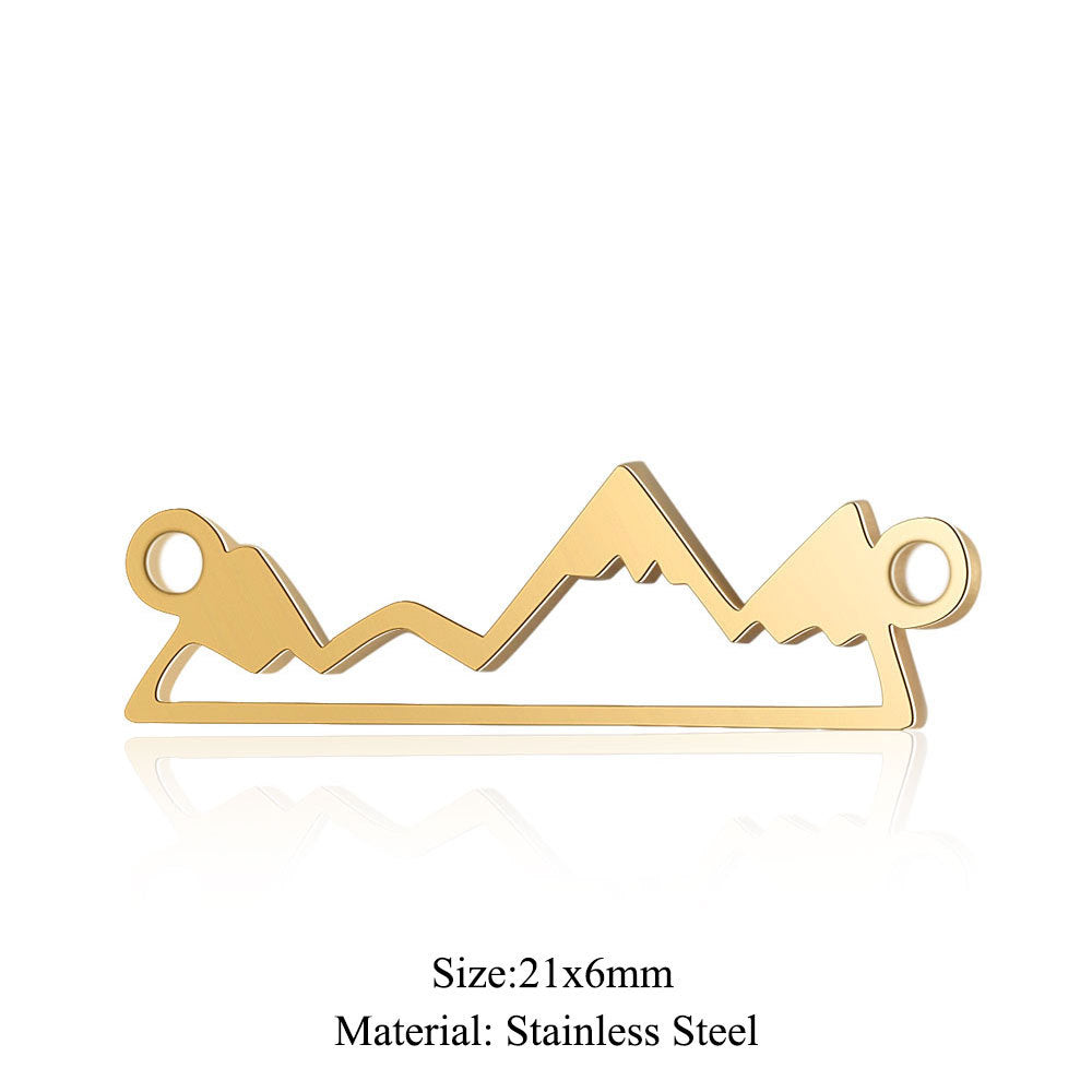 5 pcs/titanium steel jewelry map pineapple pendant accessories