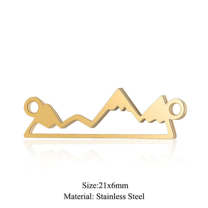 5 pcs/titanium steel jewelry map pineapple pendant accessories