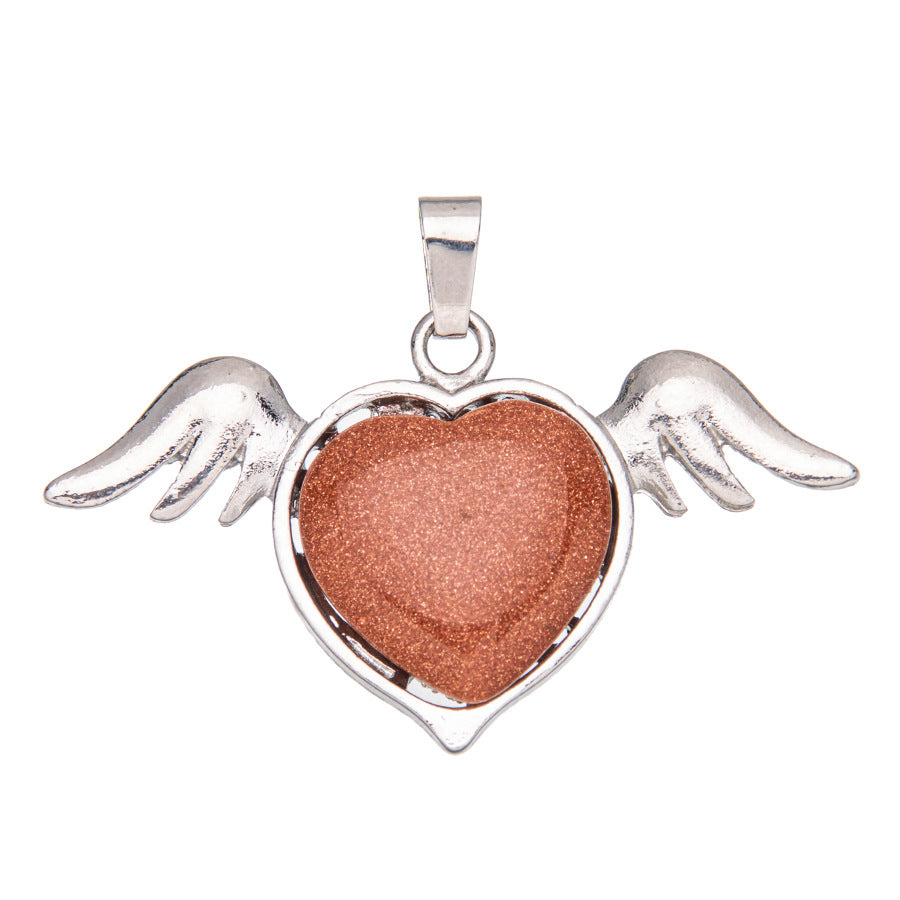 asas naturais de cristal amor pingente de cristal 