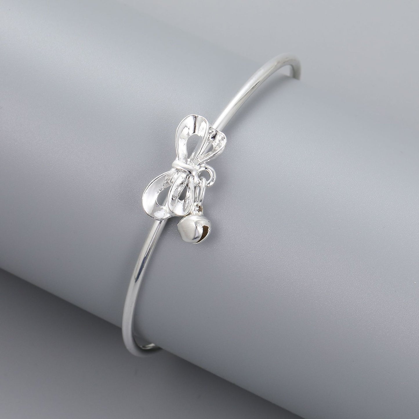 Silver Bow Bell Bracelet