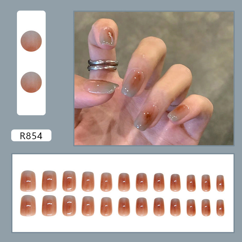 Short T Maillard Gradient Nail Stickers
