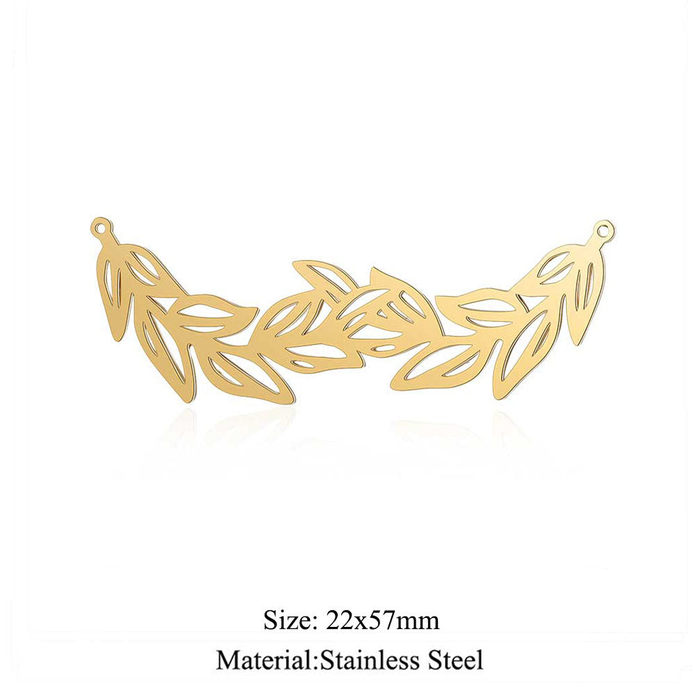 5 pcs/titanium steel large pendant flower diamond conch