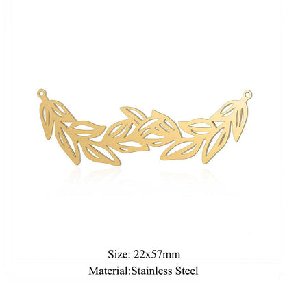 5 pcs/titanium steel large pendant flower diamond conch