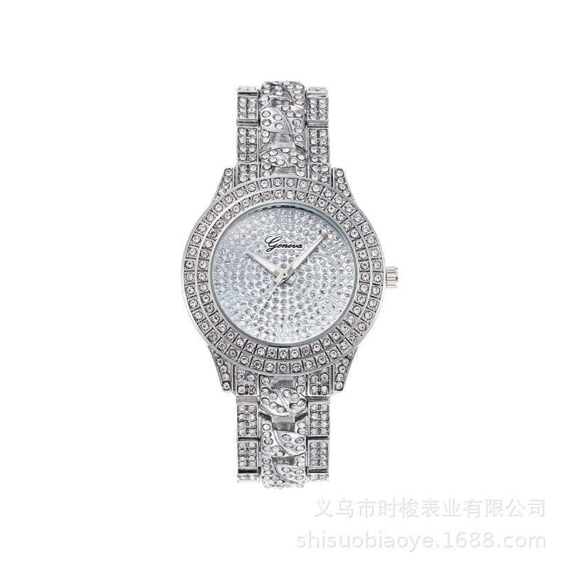 Fashion Quartz Watch Diamond-Embedded Set
