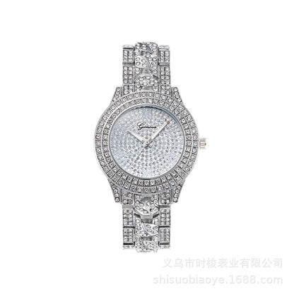 Fashion Quartz Watch Diamond-Embedded Set