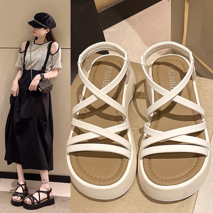Platform muffin sandals women