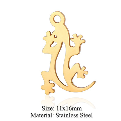 5 pcs/titanium steel pendant swan elephant gecko dolphin