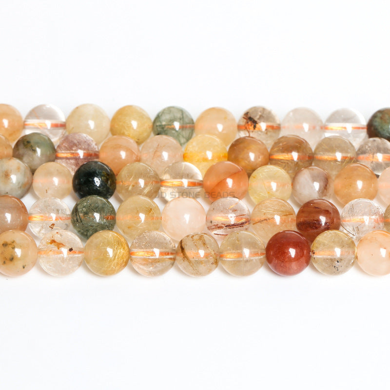 Color hair crystal loose bead mixed color crystal round bead bracelet