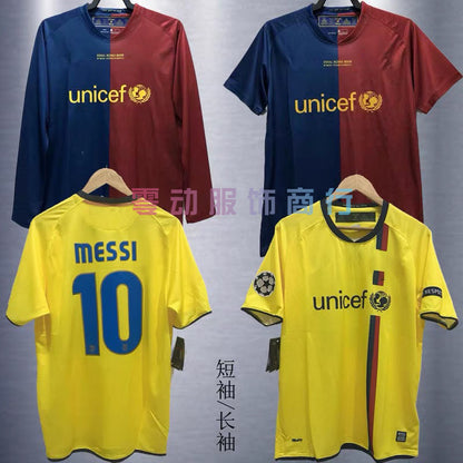 08-09 Barça 10 Messi Eto'o 14 Henry Xavi Iniesta Camiseta retro local/visitante 