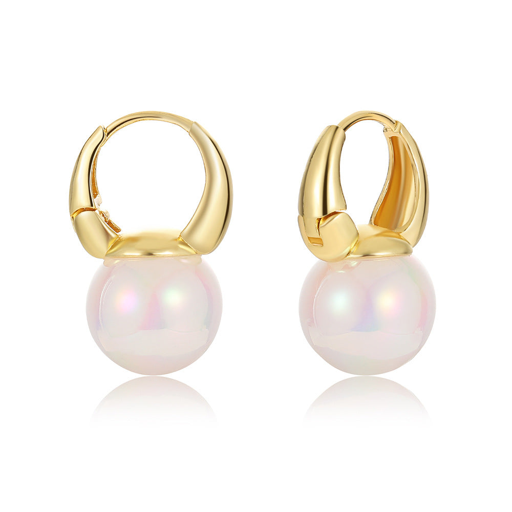 Mermaid Pearl Hoop Earrings