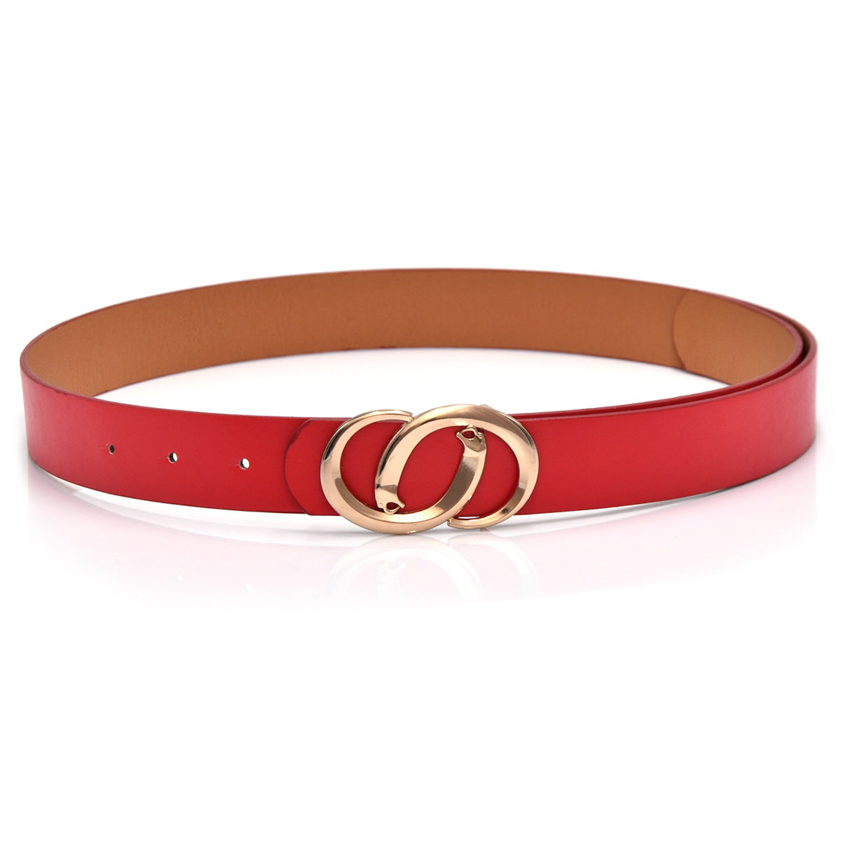 Elastic waist bright red belt