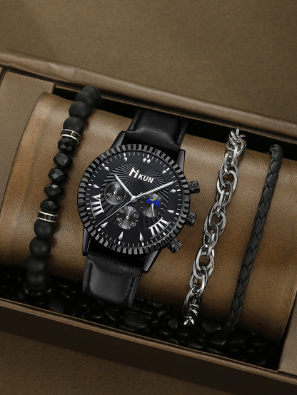 Watch Personalized Alloy Beaded Bracelet Set