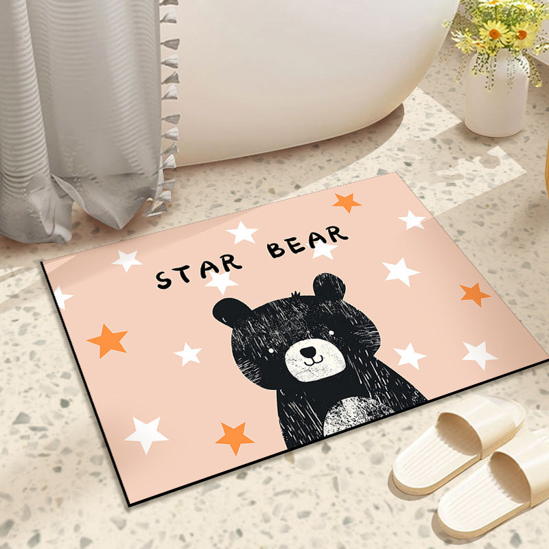 Cartoon diatomaceous earth bath mat