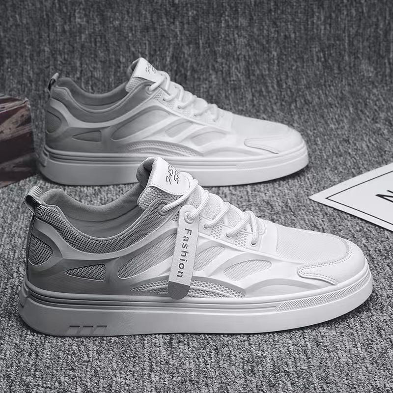 Breathable Thin Odor-Resistant White Mesh Casual Sneakers
