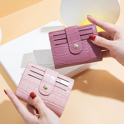 Buckle Multi-Card Small Card Bag Wallet