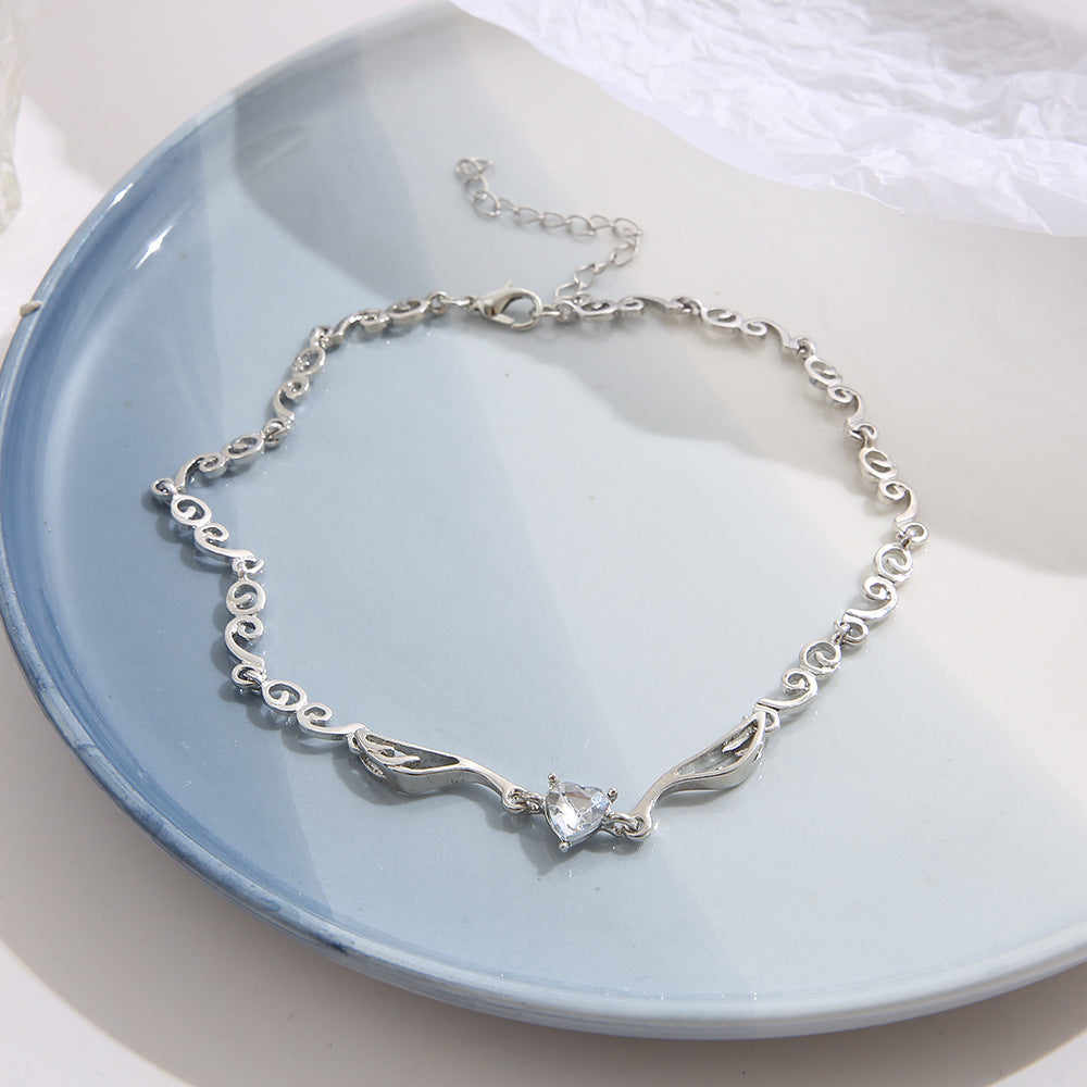 Diamond Angel Wings Choker Necklace