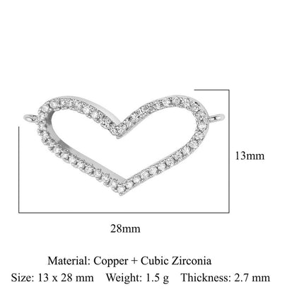 Copper zircon DIY jewelry accessories dripping love