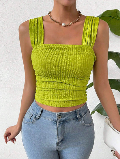 Square Neck Strap Vest Top