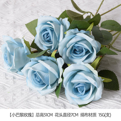 Artificial flowers blue series flowers plastic flowers wholesale