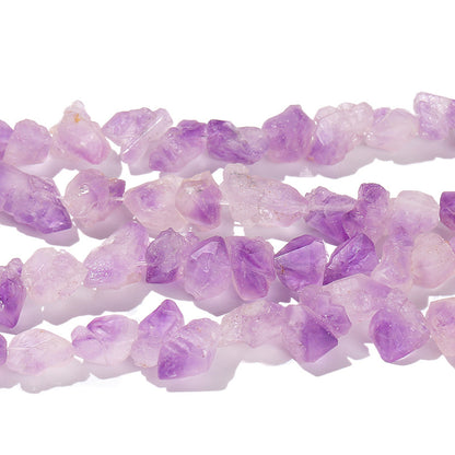 Amethyst flower irregular rough stone porous loose beads
