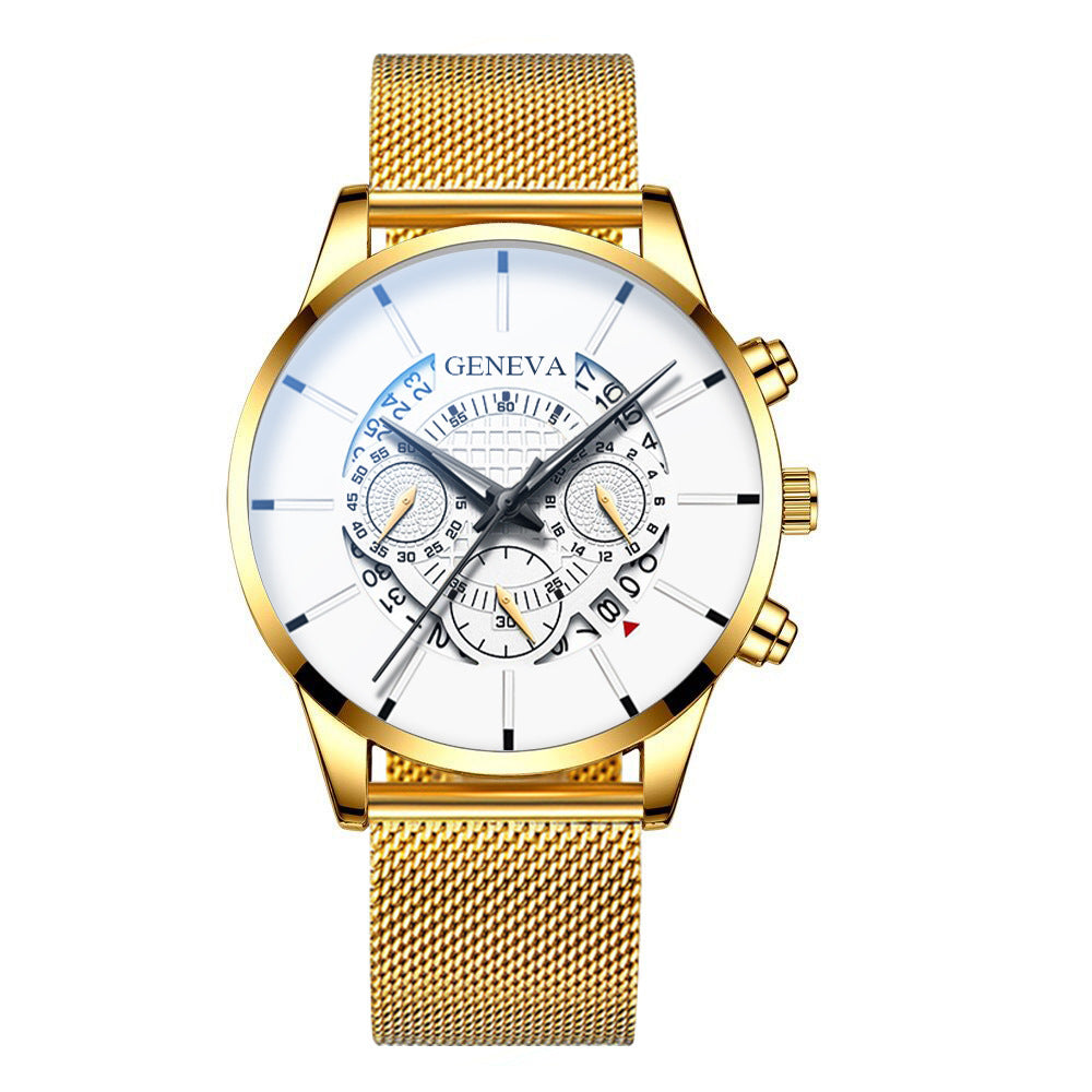 GENEVA watch men's steel belt
