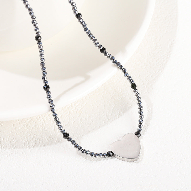 Collar de terahercios naturales facetados 