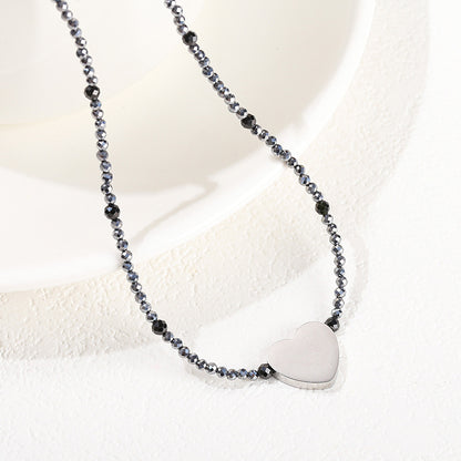 Collar de terahercios naturales facetados 