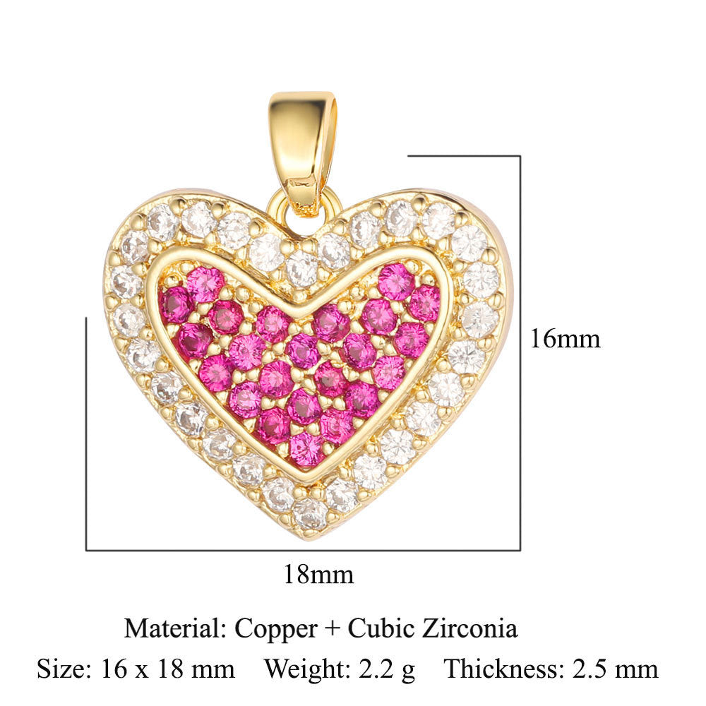 Copper micro-inlaid necklace melon seed clasp pendant