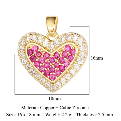 Copper micro-inlaid necklace melon seed clasp pendant