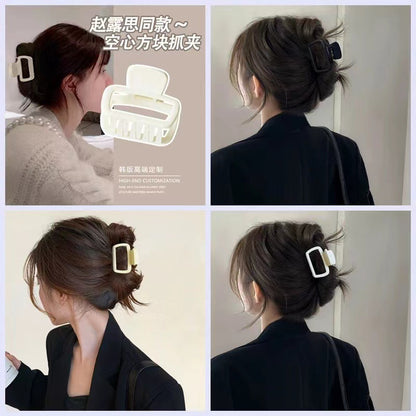 Pinza para el pelo de goma cuadrada pequeña de moda 