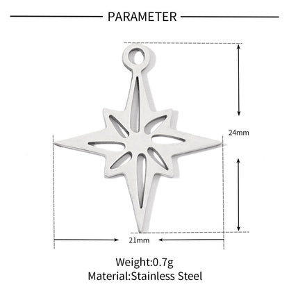 20 pcs/bag Flower Mountain Crown Titanium Steel Pendant