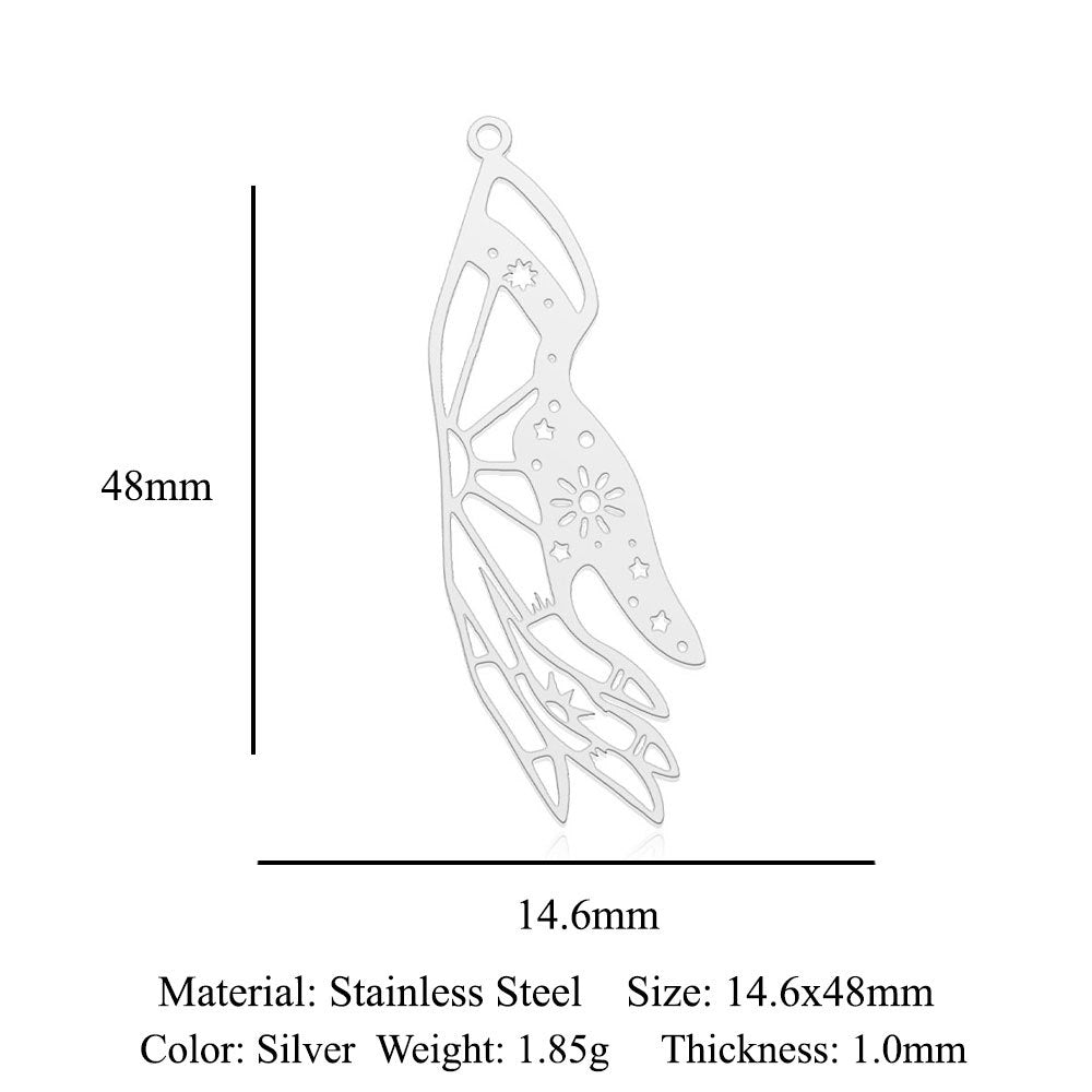 5 pcs/titanium steel magic witch broom necklace pendant