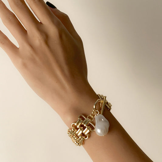 Pulsera de cadena áspera de metal punk