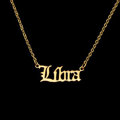 Collar de acero de titanio de las 12 constelaciones para mujer 