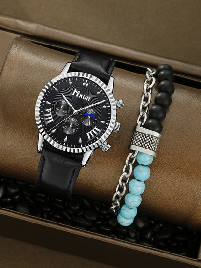 Watch Personalized Alloy Beaded Bracelet Set