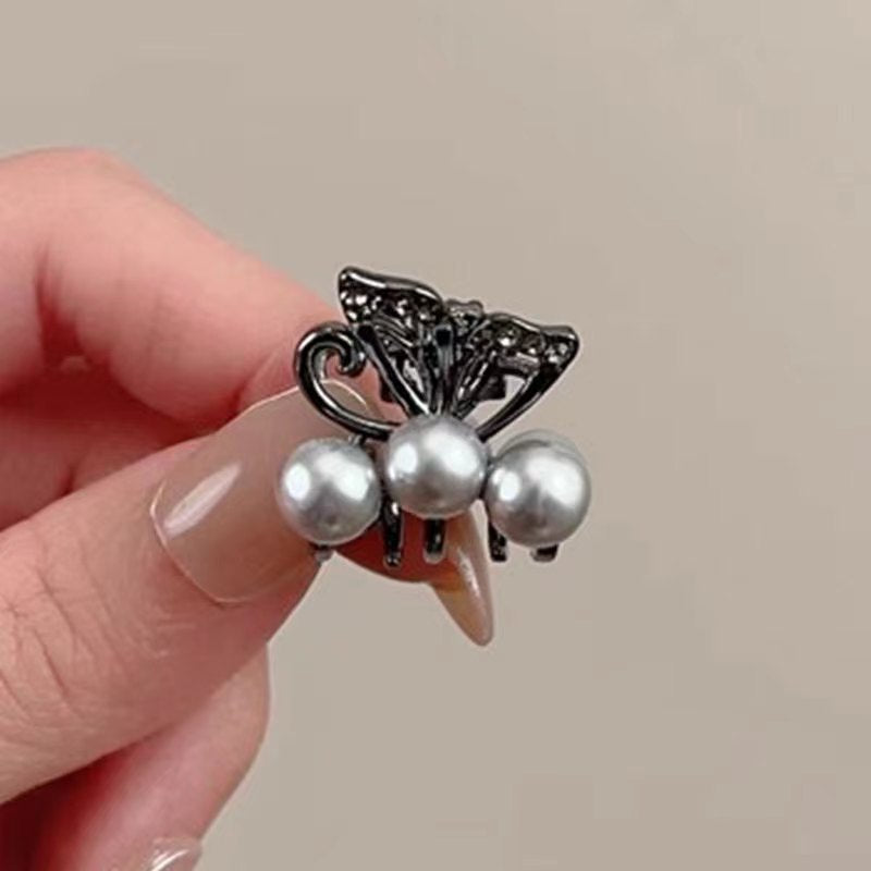 Metal Butterfly Small Grab Clip Broken Hair Pearl Hair Accessories