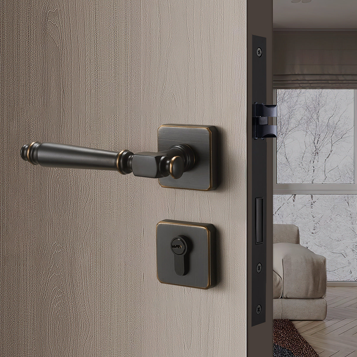 Double opening door handle 72 handle lock