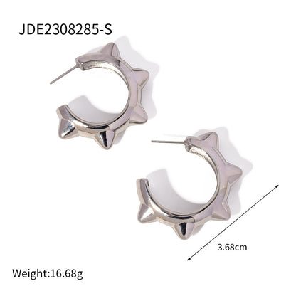 Titanium steel punk earrings