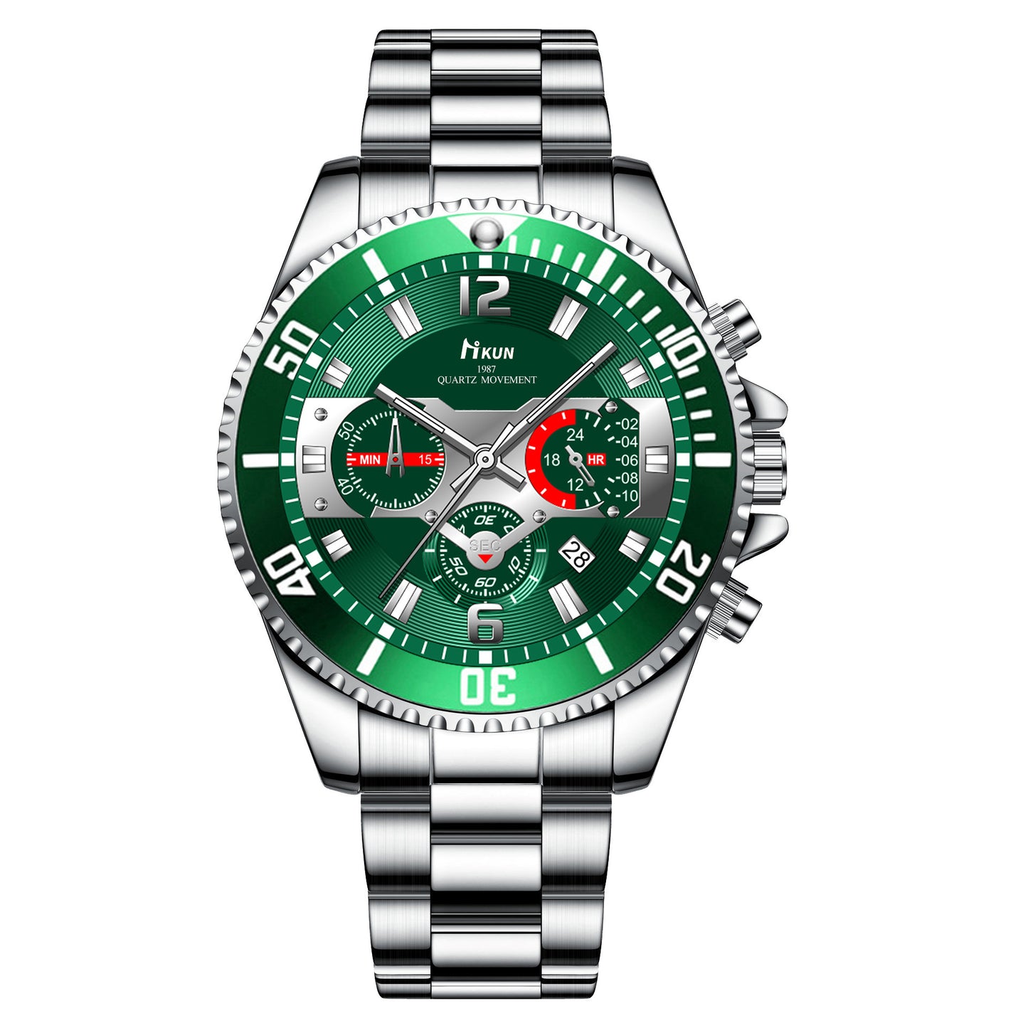 Versatile steel belt quartz watch