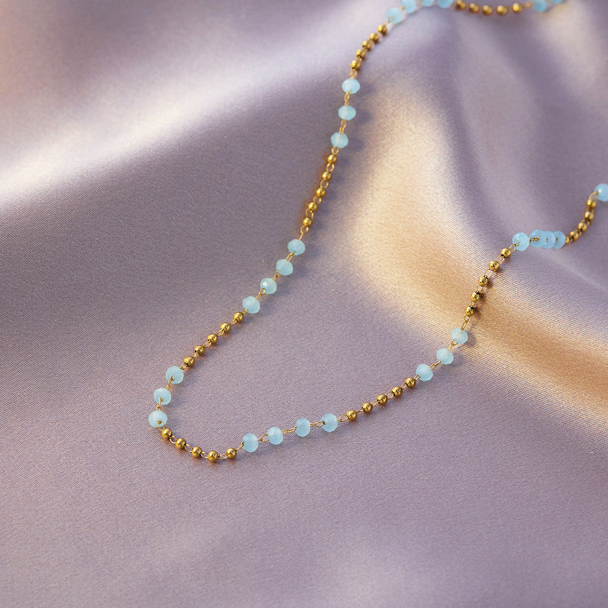 Small red heart titanium steel necklace female ins wind