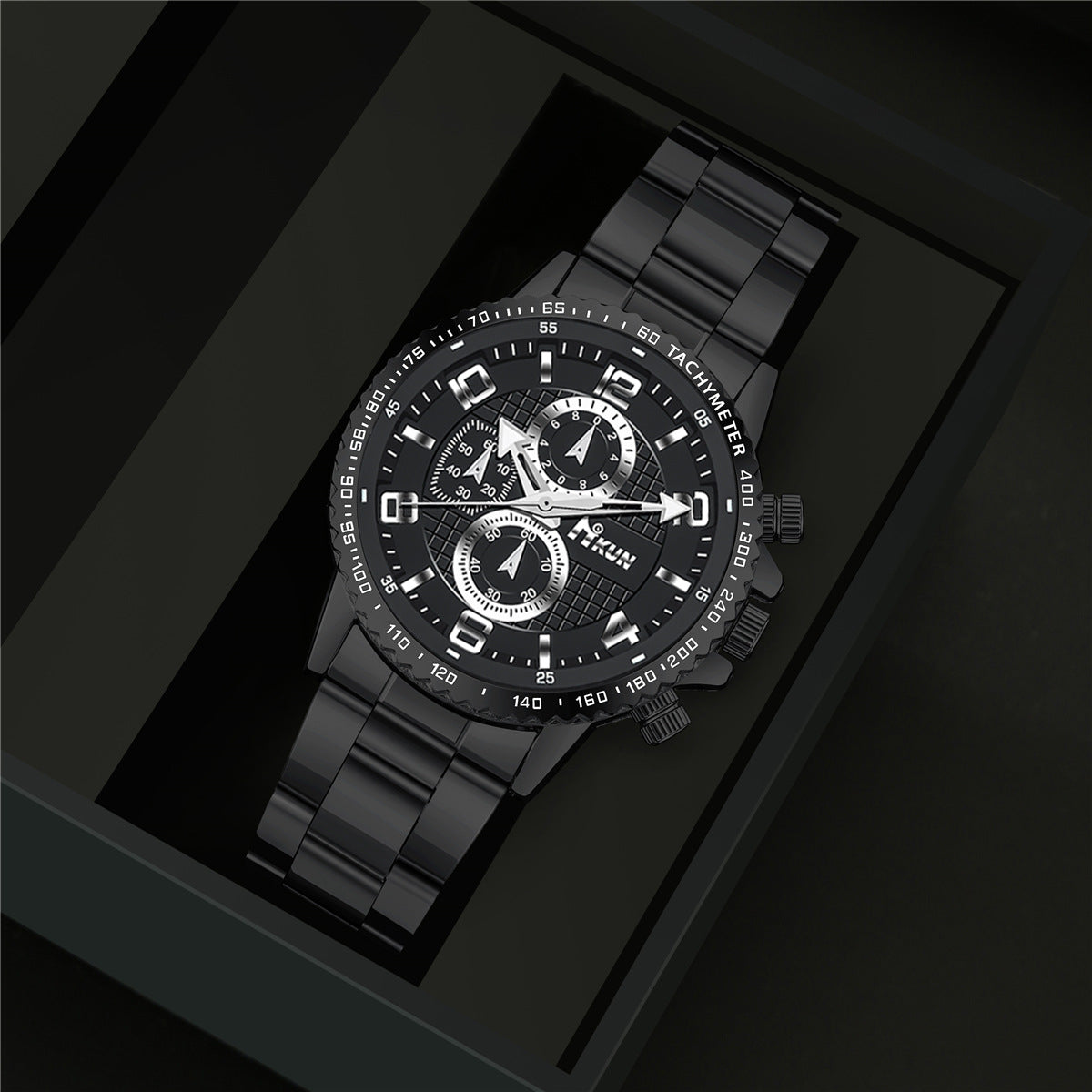 Explosive steel belt watch for men