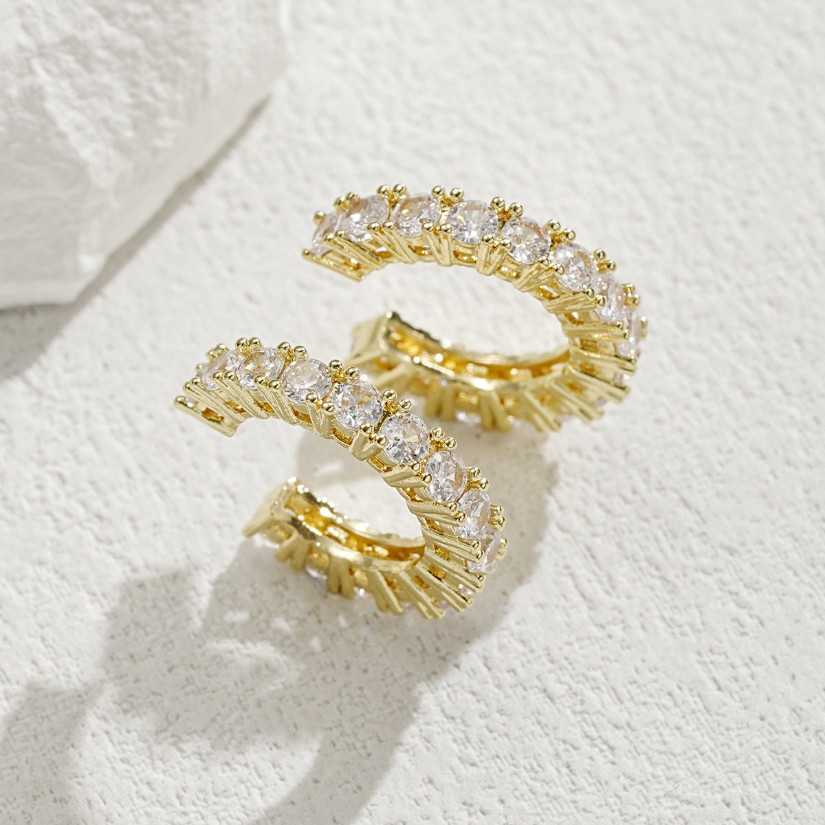 Gold-Plated Zircon Ear Cuff