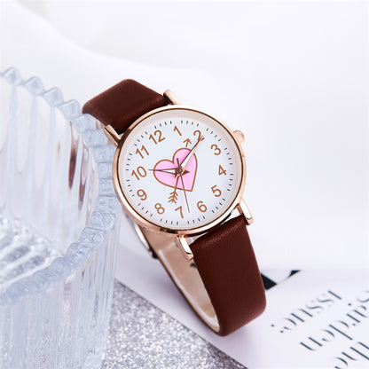 Cute arrow through the heart quartz watch wholesale