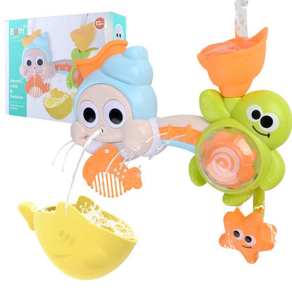 Baby Bath Toy Set Dinosaur Animal Shapes Spinning Wheel Children's Bath