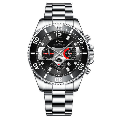 Versatile steel belt quartz watch