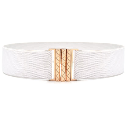 Single circle black slim belt