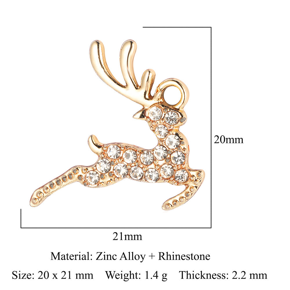 5pcs/pack bee starfish elk zinc alloy pendant