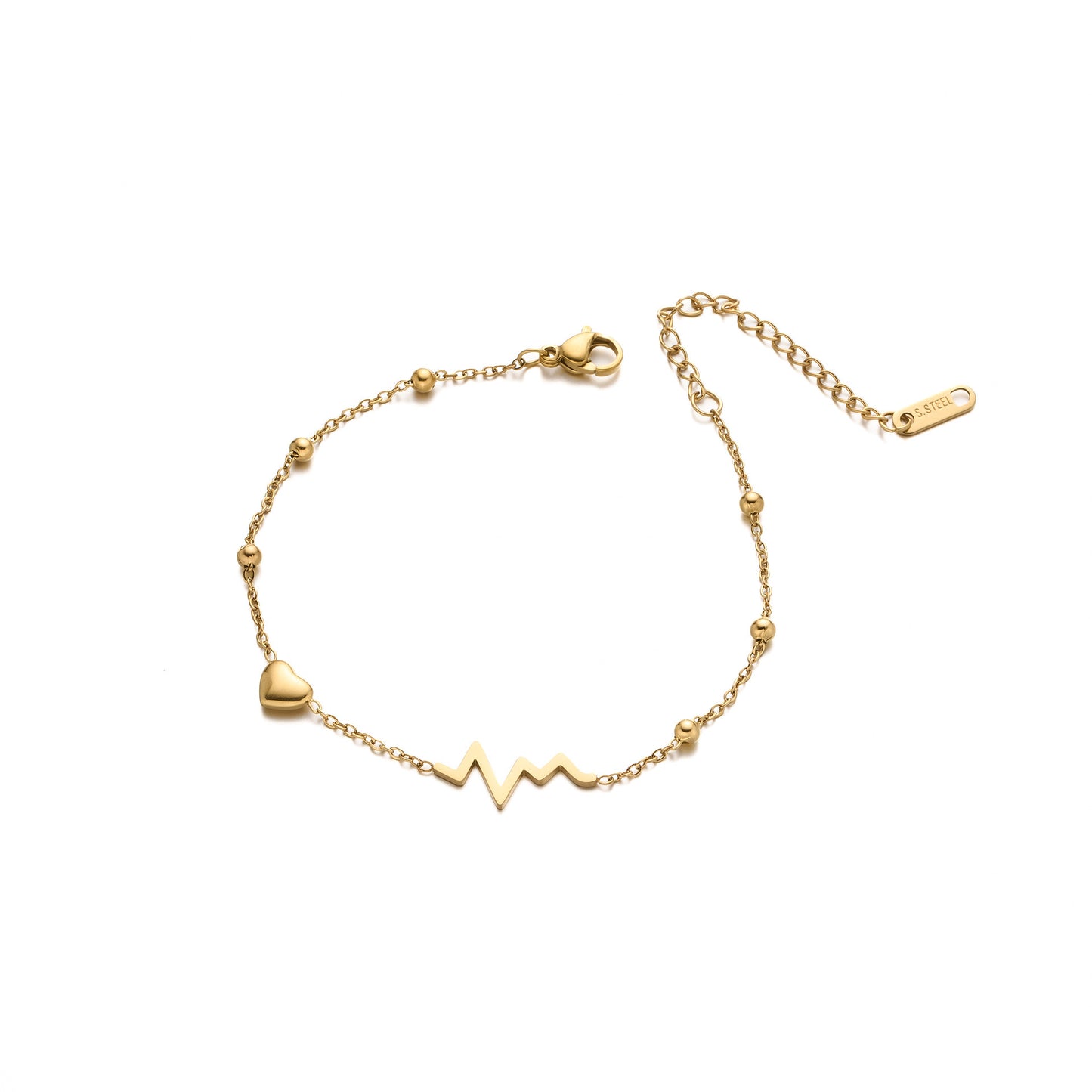 Titanium Steel ECG Love Bracelet